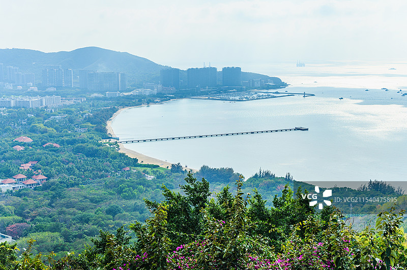 海南三亚大东海旅游区城市风光图片素材