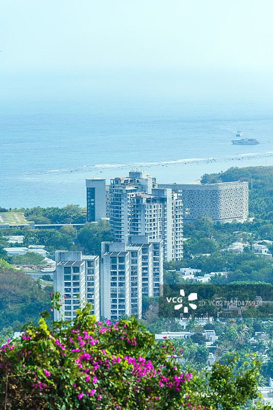 海南三亚大东海旅游区城市风光图片素材