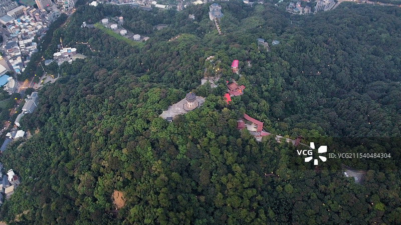 航拍山城龙岩-莲花山公园图片素材
