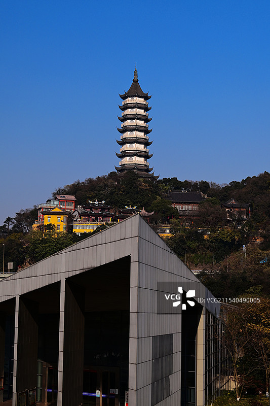 宁波招宝山鳌柱塔图片素材