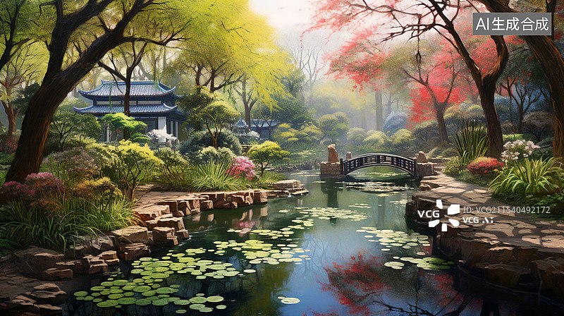 【AI数字艺术】春天的自然风景图片素材