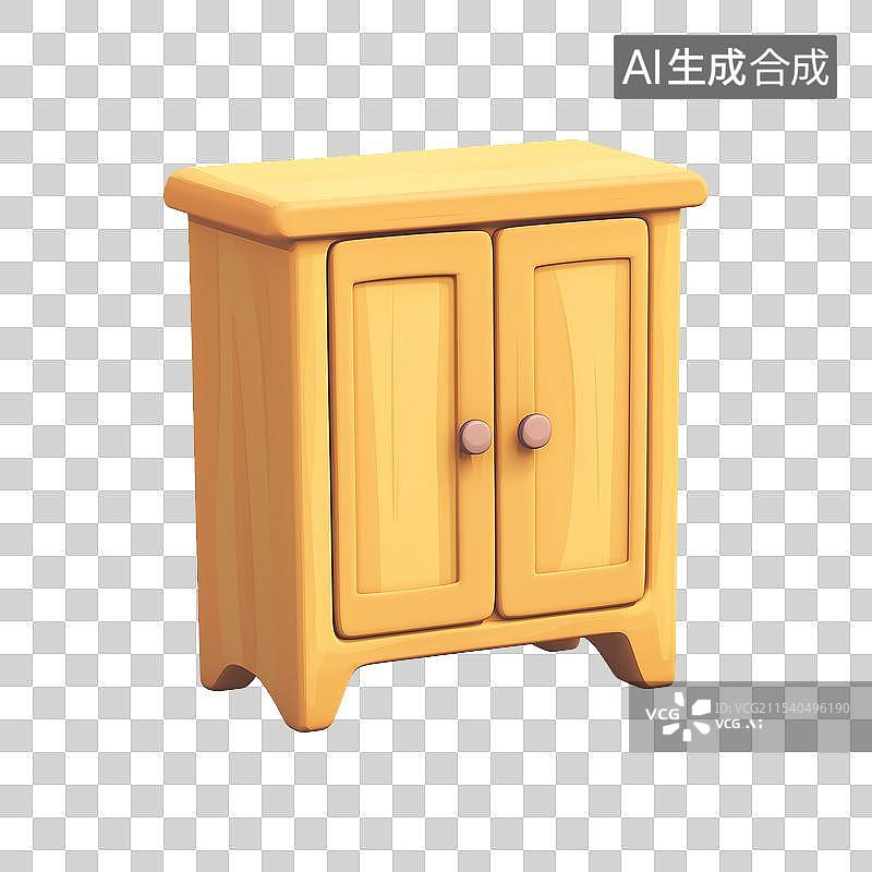 【AI数字艺术】3D风格柜子元素图片素材