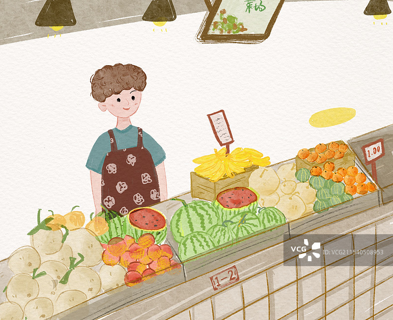 菜场卖菜大妈图片素材