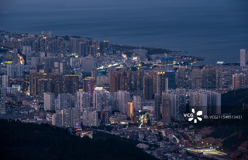 大理海西下关夜景图片素材