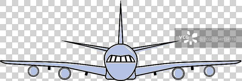 孤立在天空中的飞机图片素材