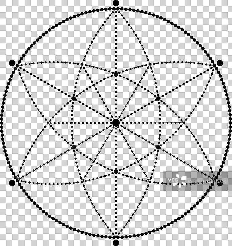 生命之种符号神圣几何纹身标志图片素材