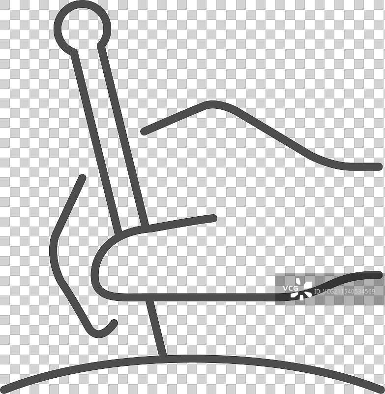 针灸师工作流程线条图标图片素材