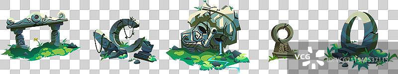 古老失落文明建筑的古遗址图片素材