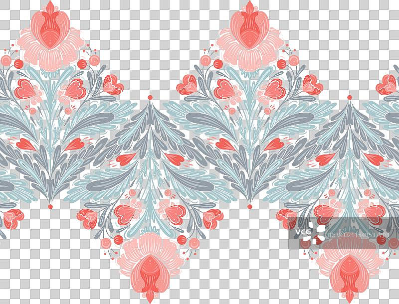 情人节的节日无缝花卉边框图片素材