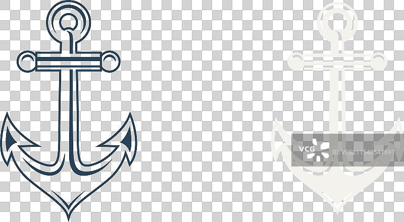 锚的轮廓图标集图片素材