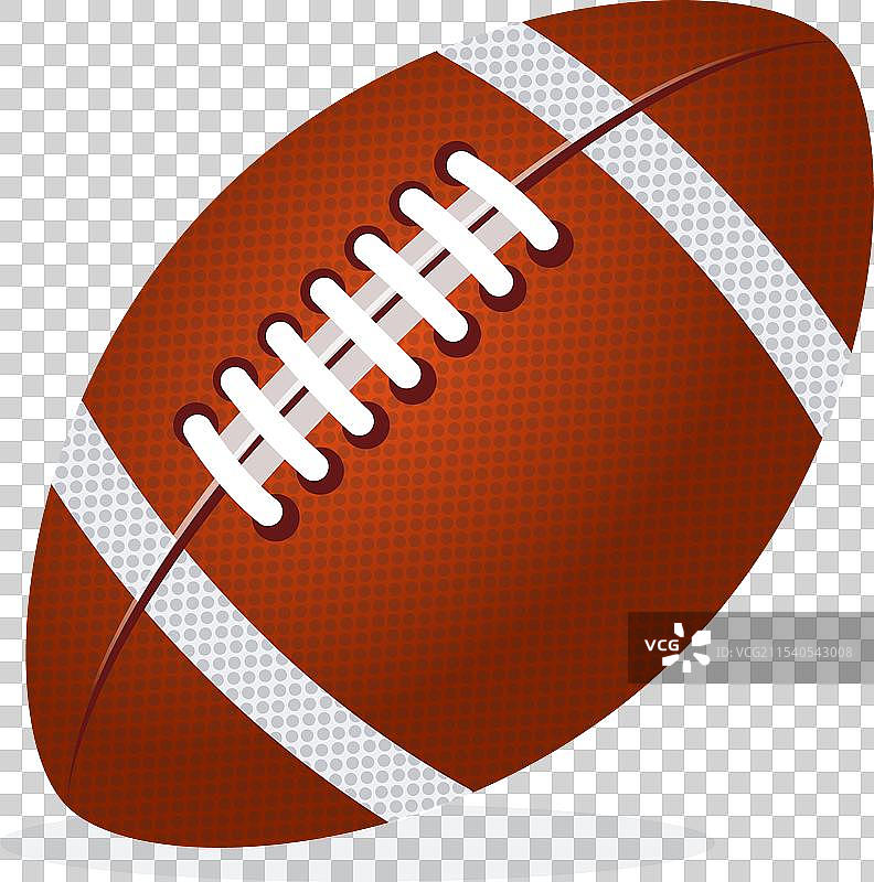 白色背景上的美式足球图片素材