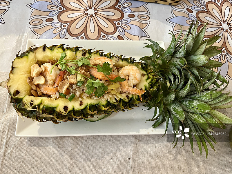 美味的菠萝炒饭图片素材