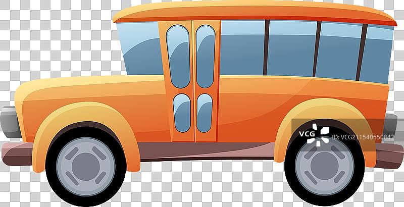 橙色校车，搞笑的安全旅行车辆图片素材