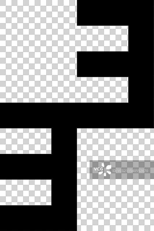 数字33连接的简单方形几何符号图片素材