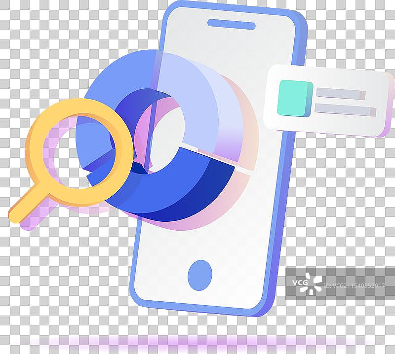 移动分析与数据可视化概念图片素材