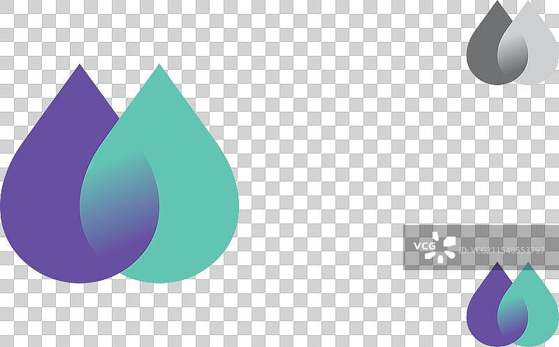 抽象水滴logo设计模板图片素材