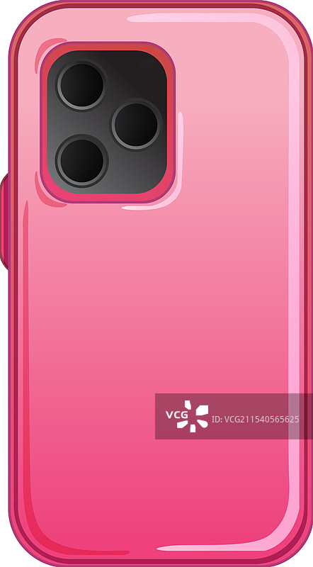 时尚的粉色智能手机壳，带有相机开口图片素材