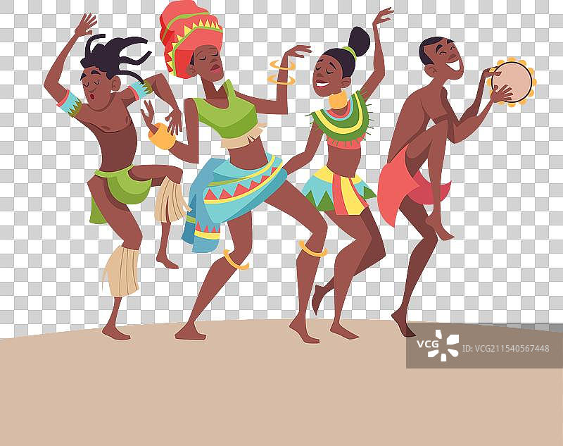 非洲舞者，原住民非洲角色图片素材