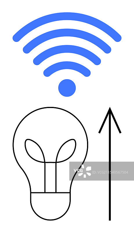 无线创新概念灯泡图片素材