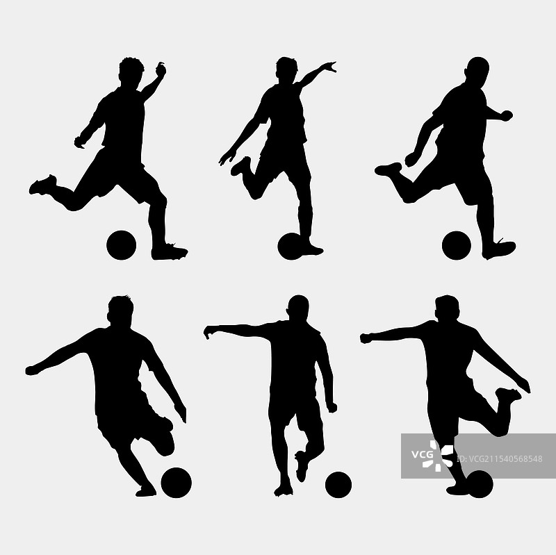 足球剪影图片素材