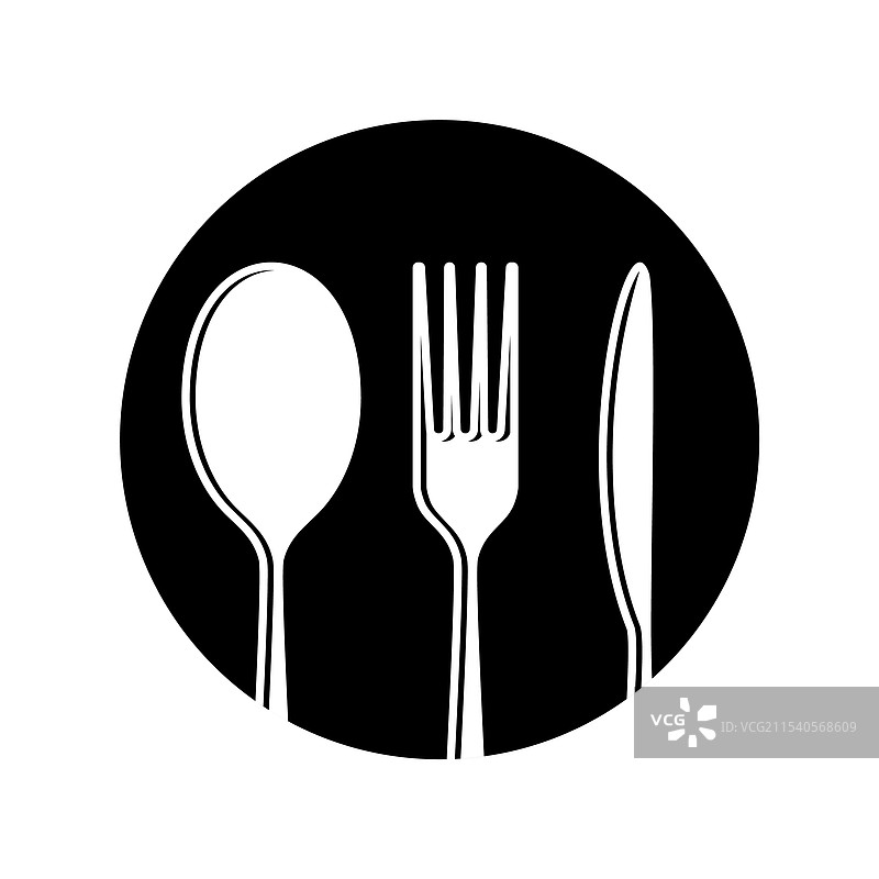 勺子的剪影图片素材