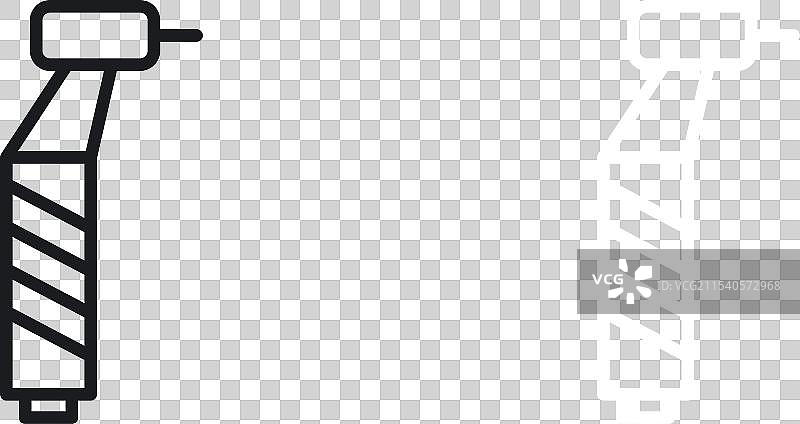 牙科喷嘴钻头图标集 牙医牙钻图片素材