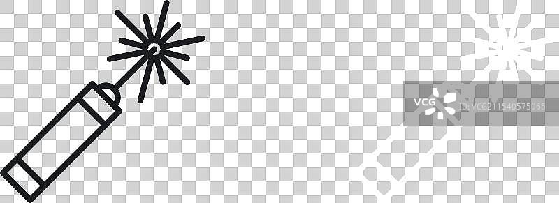 激光指示器图标集，光束笔符号图片素材