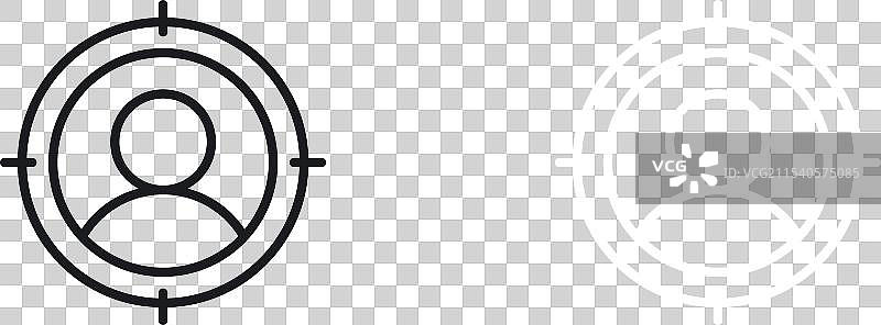 目标市场图标集聚焦客户受众图片素材