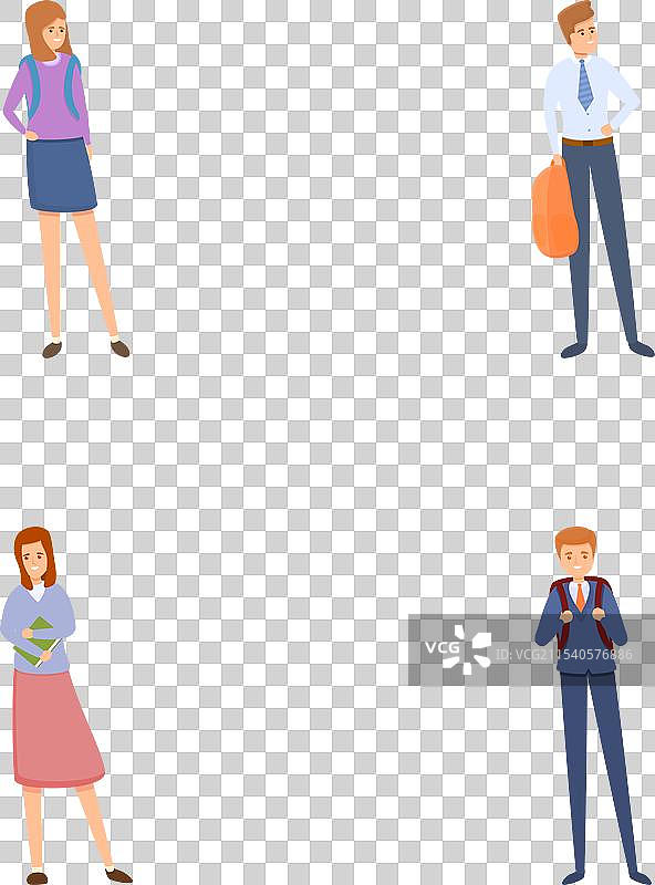 卡通儿童学生图标集图片素材