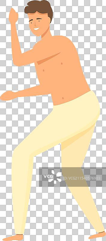 快乐的卡波耶拉图标卡通运动图片素材