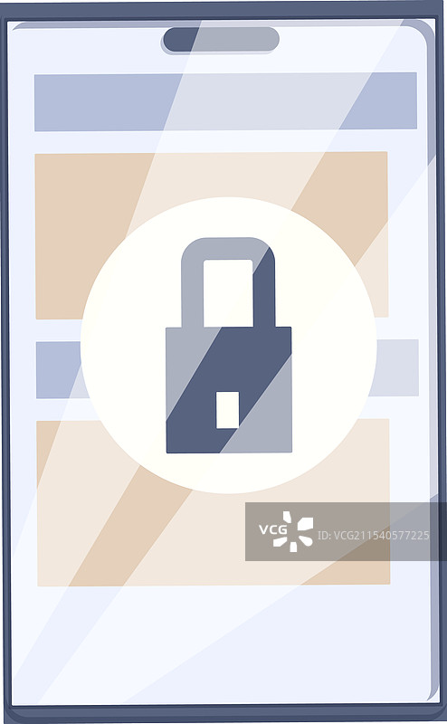 智能锁控制图标卡通课程图片素材