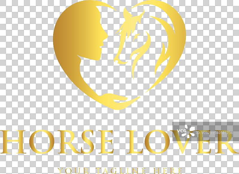 女性与马爱好者的标志设计图片素材