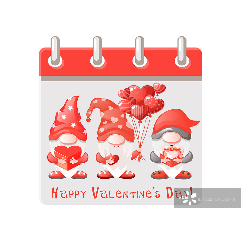 情人节快乐的日历页面图片素材