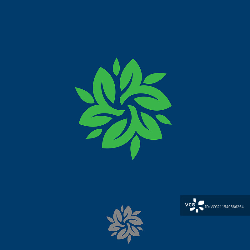 农业或农民的叶子标志设计图片素材