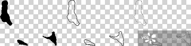 科摩罗国家地图轮廓和外形图片素材