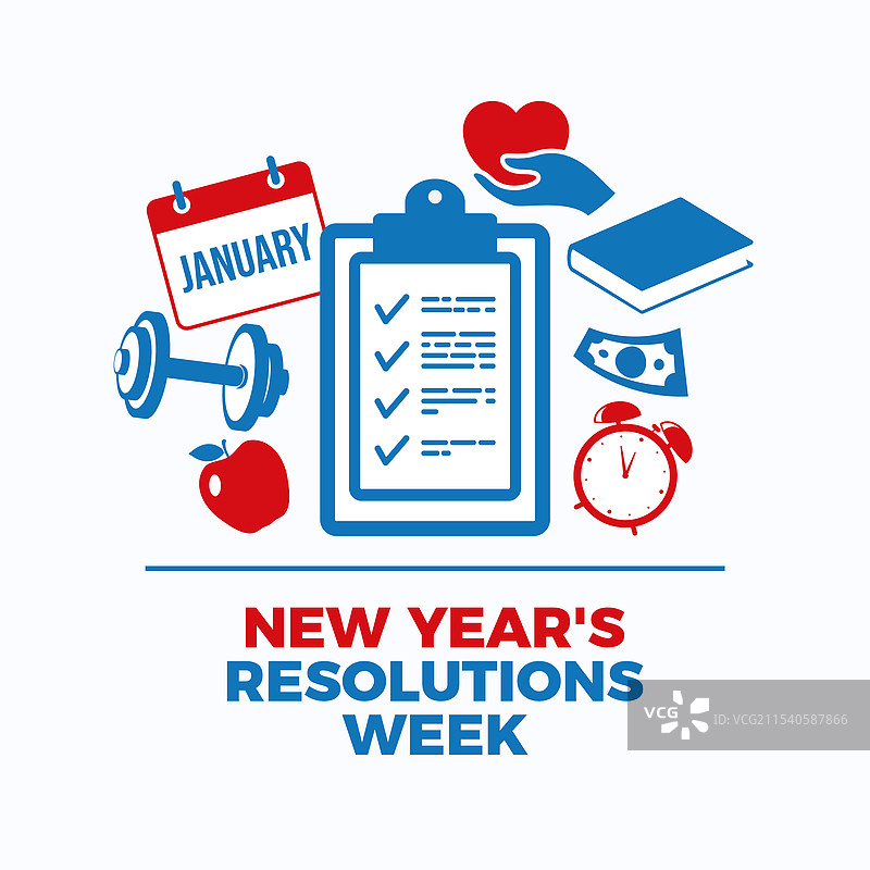 新年决心周海报图片素材