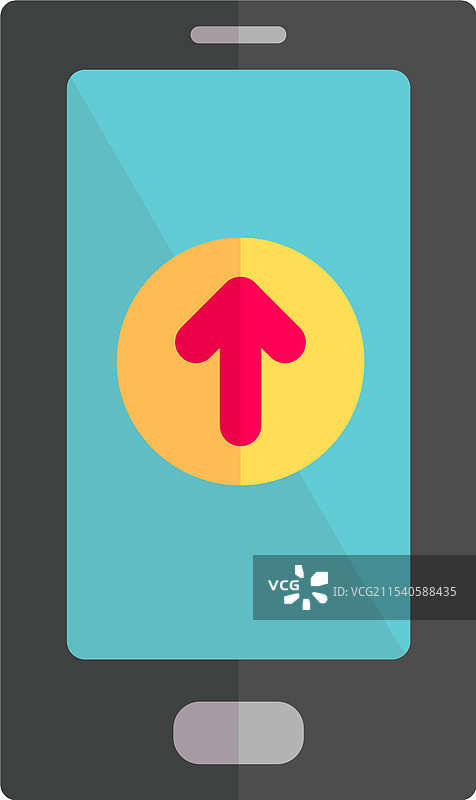 智能手机收入上升符号图片素材