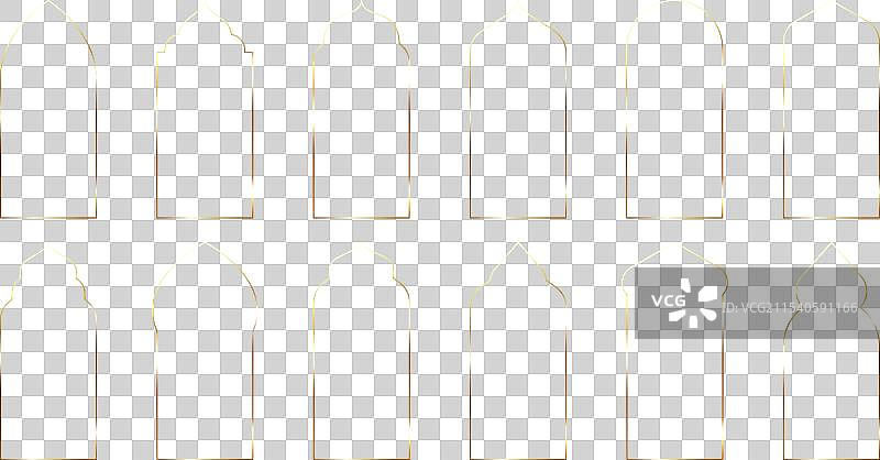 伊斯兰风格的细金拱门，奢华的拉马丹装饰图片素材