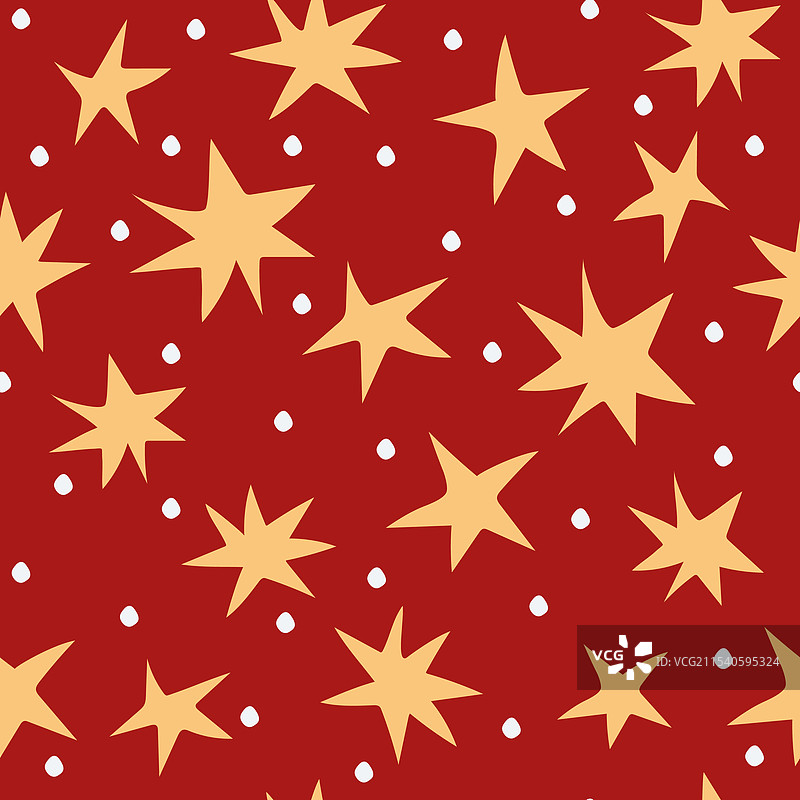 节日主题的无缝背景，手绘星星图片素材