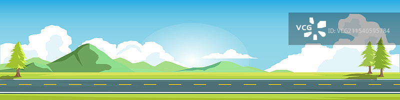 平坦的沥青公路的横向或风景画面图片素材