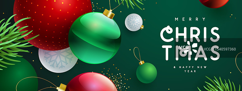 圣诞快乐和新年快乐的节日海报图片素材