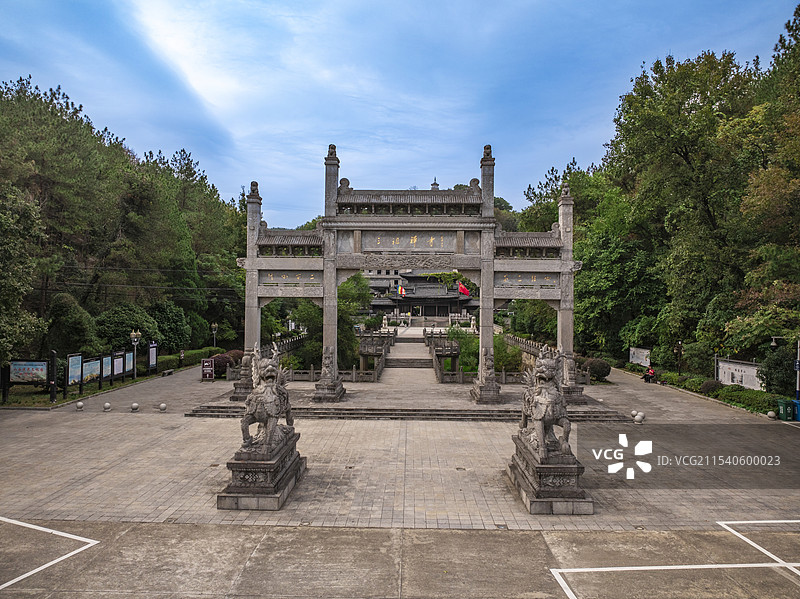 安徽省潜山市三祖寺牌坊图片素材
