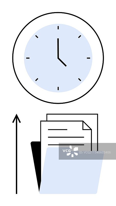 高效工作流程的时间管理时钟图片素材