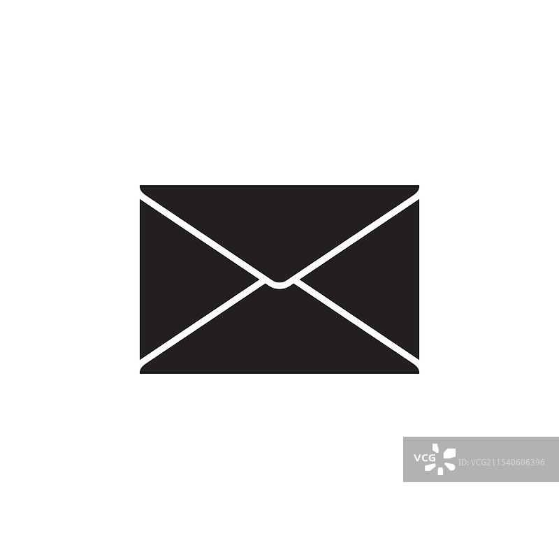 扁平风格的邮件信封图标图片素材
