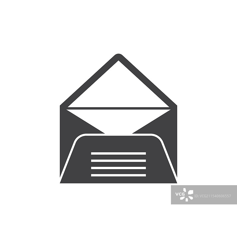 扁平风格的信封与信件图标电子邮件图片素材