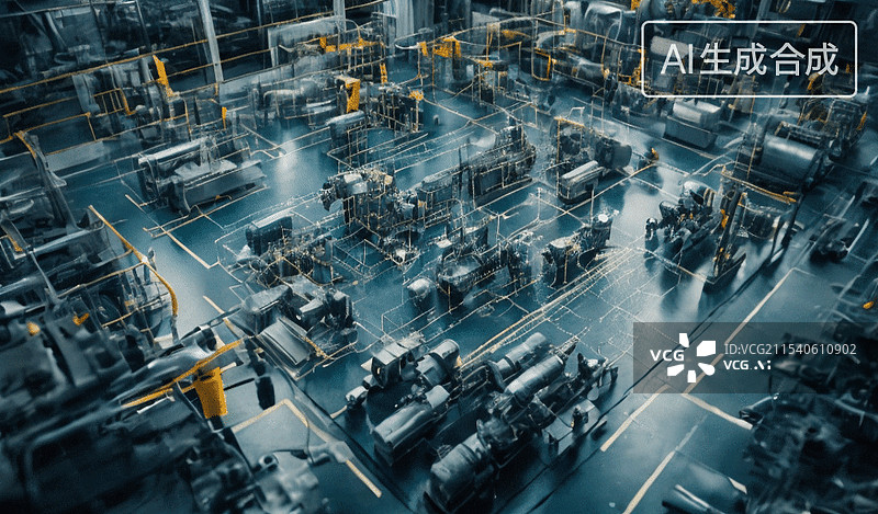 【AI数字艺术】未来工厂图片素材