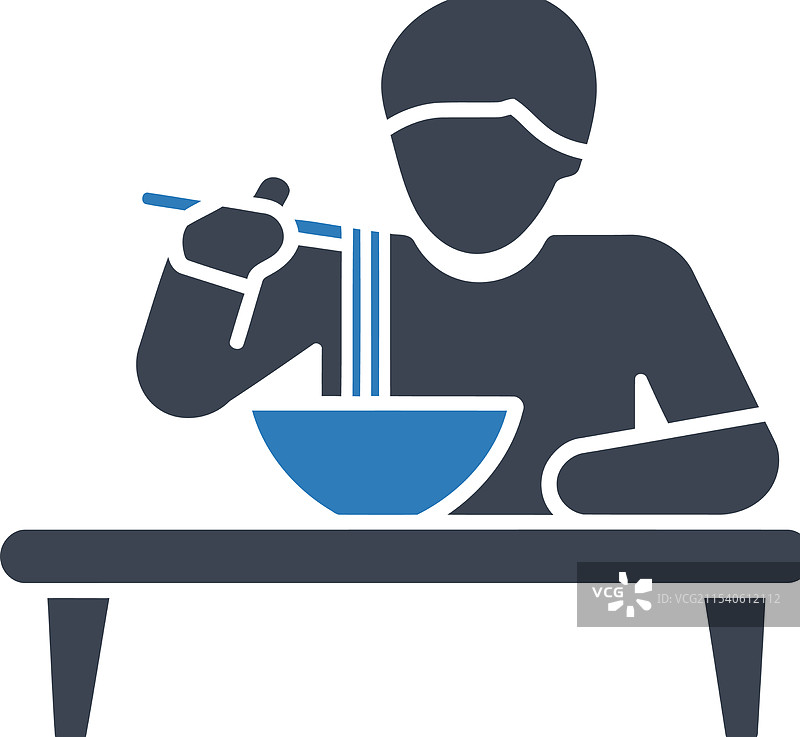 白色背景上的筷子用餐图标图片素材