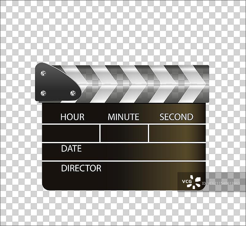 电影拍板在白色背景上孤立展示图片素材