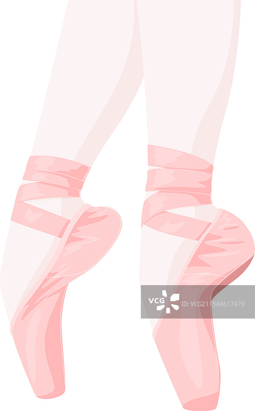 优雅的粉色芭蕾平底鞋展示图片素材