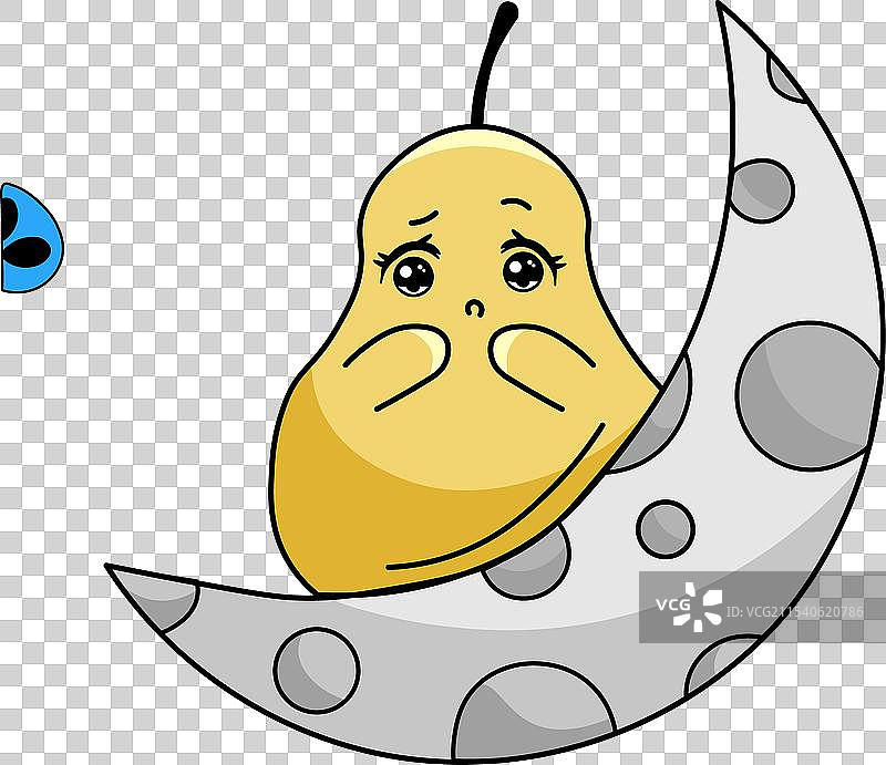 梨子与外星人在月球上图片素材